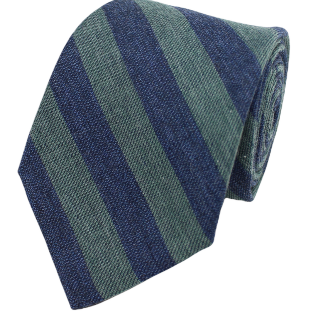 Blue / Green Stripe Tie